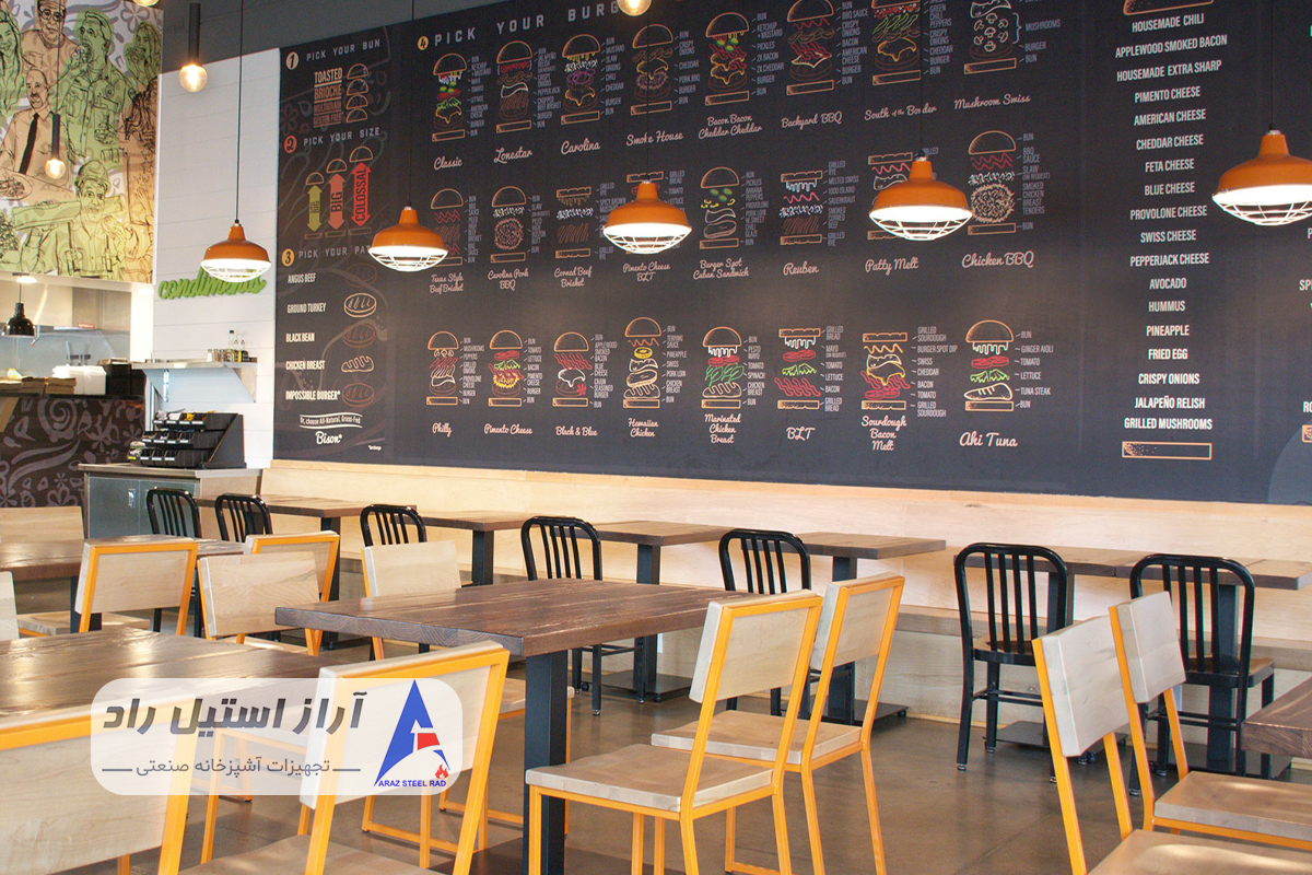 طراحی منوی فست فود