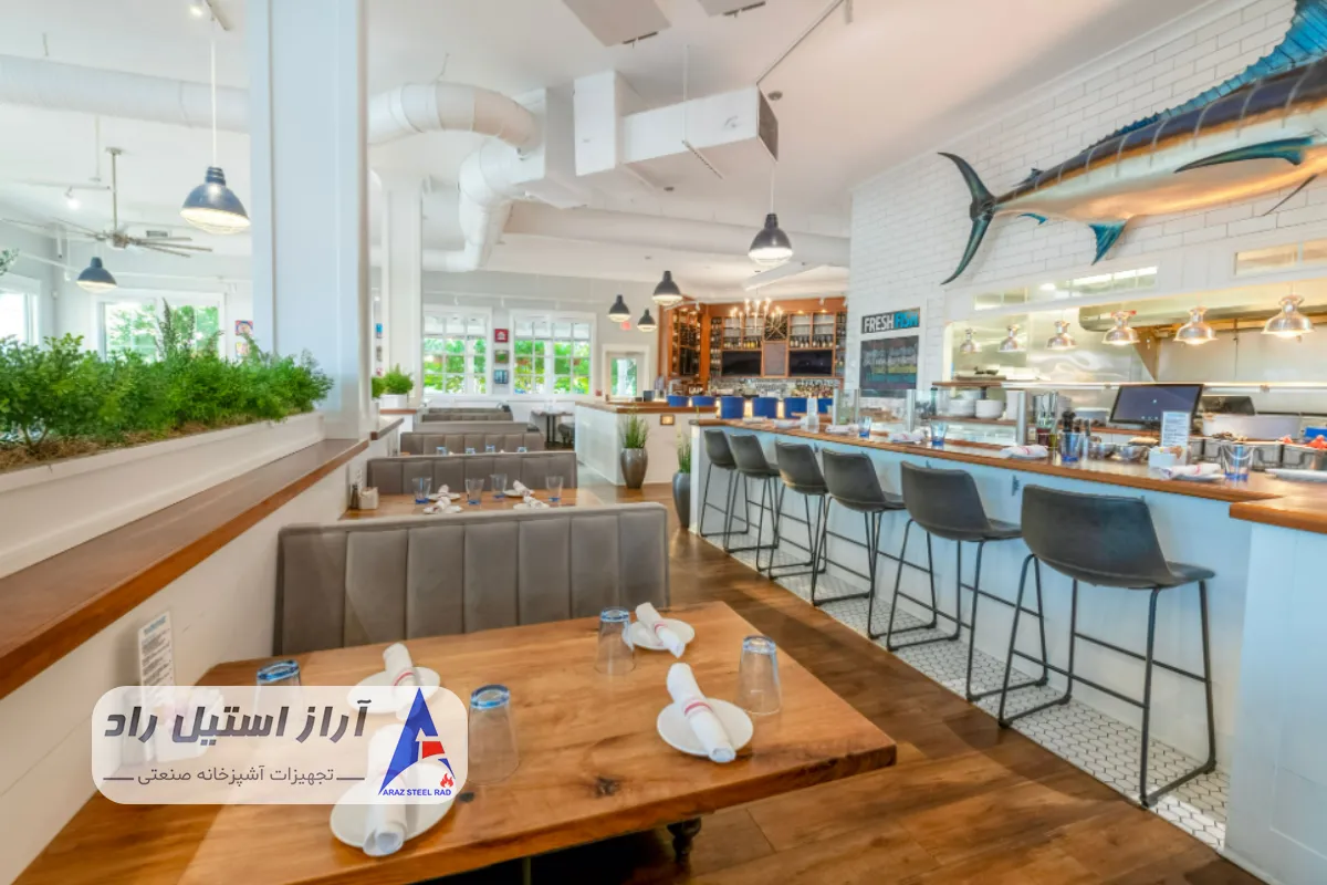 طراحی داخلی رستوران غذای دریایی